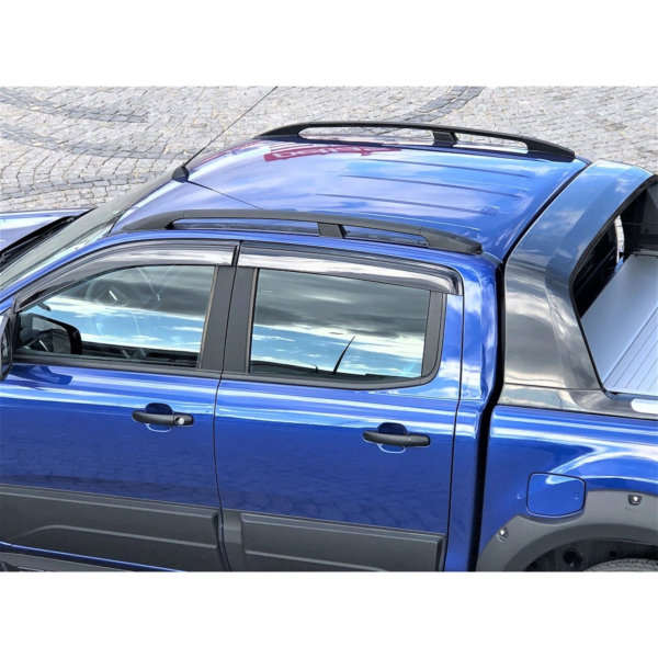 Dachreling passend für Ford Ranger Double Cab ab Bj. 2012 Aluminium Schwarz