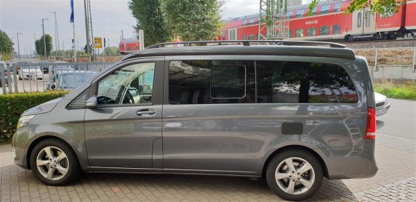 Dachreling passend für Mercedes Marco Polo ab Bj. 2004 Aluminium Schwarz