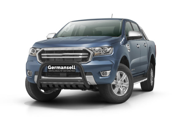 Frontschutzbügel mit Blech in Schwarz passend für Ford Ranger Bj. ab 2019