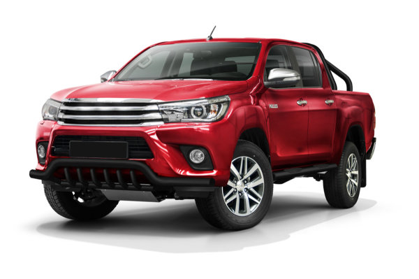 Frontschutzbügel tief mit Grill Schwarz passend für Toyota Hilux Bj. 2015-2021