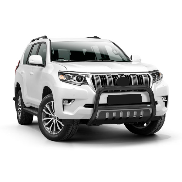 Frontschutzbügel mit Blech Schwarz passend für Toyota Land Cruiser 150 ab 2017