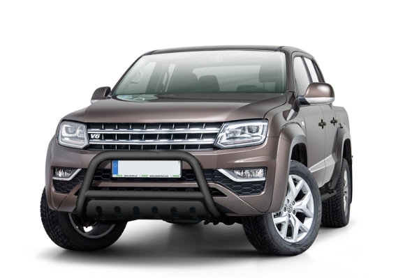 Frontschutzbügel mit Blech in Schwarz passend für VW Amarok Bj. ab 2016