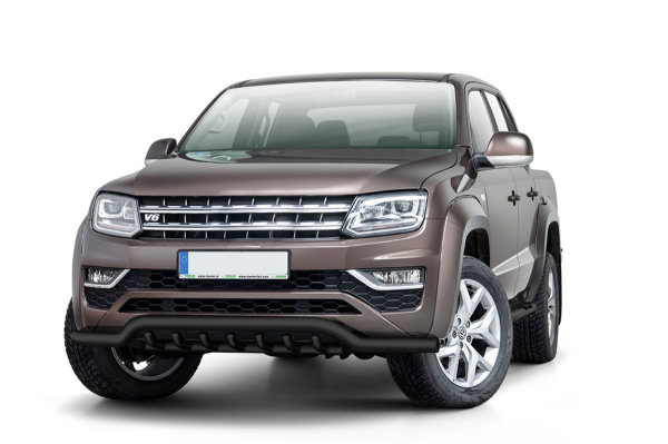 Frontschutzbügel tief mit Grill in Schwarz passend für VW Amarok Bj. ab 2016