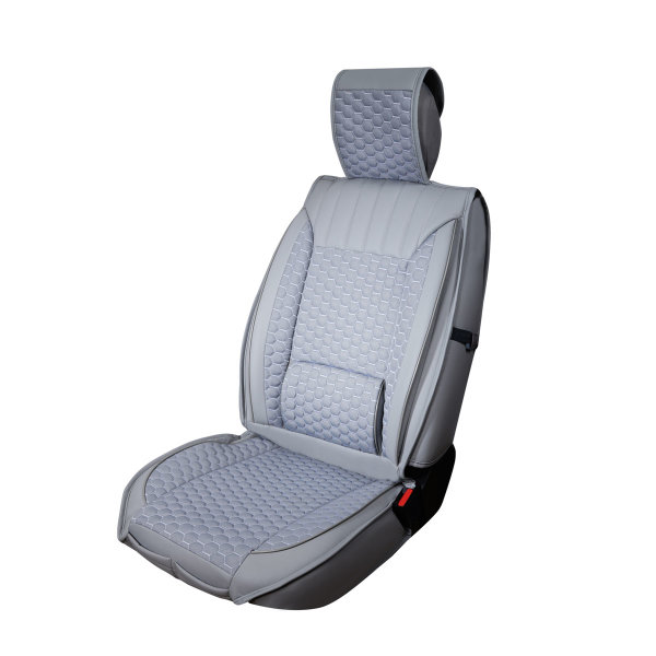 Sitzbezüge passend für Audi A1 ab Bj. 2011 in Grau 2er Set Wabendesign