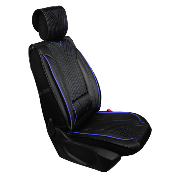 Sitzbezüge passend für BMW 6er Gran Turismo Set Boston in Schwarz/Blau