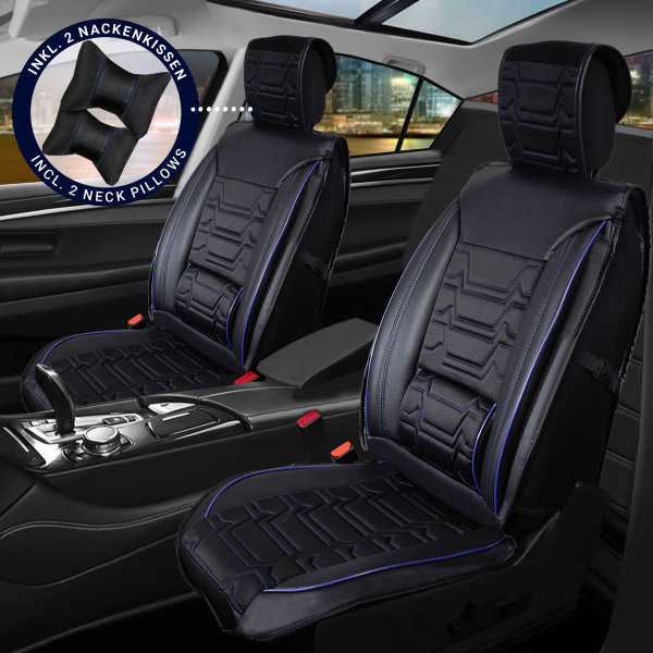 Sitzbezüge passend für BMW 6er Gran Turismo Set Nashville in Schwarz/Blau