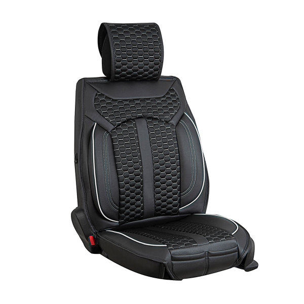 Sitzbezüge passend für Daihatsu Terios ab 2006 in Schwarz/Weiß Set Bangkok