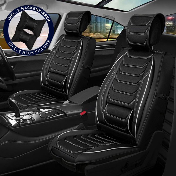 Sitzbezüge passend für Daihatsu Terios ab 2006 in Schwarz/Weiß Set Dubai