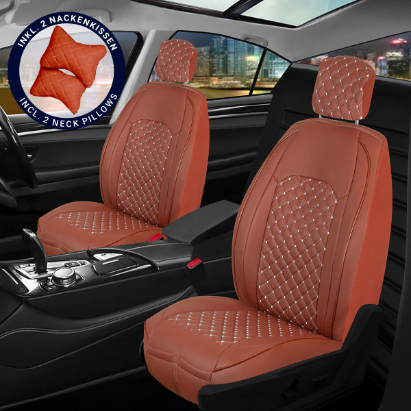 Sitzbezüge passend für Dodge Caliber Bj. 2006-2012 in Zimt Set New York