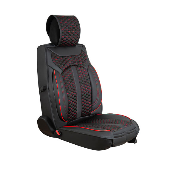 Sitzbezüge passend für Dodge Nitro ab 2007 in Schwarz/Rot Set Bangkok