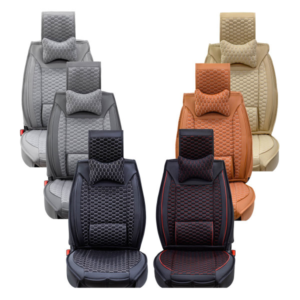 Sitzbezüge passend für Honda Jazz ab Bj. 2002 2er Set Wabendesign
