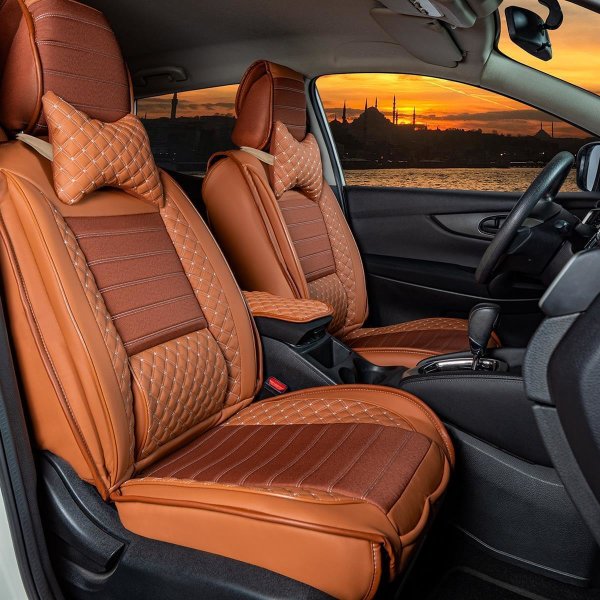 Sitzbezüge passend für Infiniti Q50 ab Bj. 2013 in Zimt Set Paris
