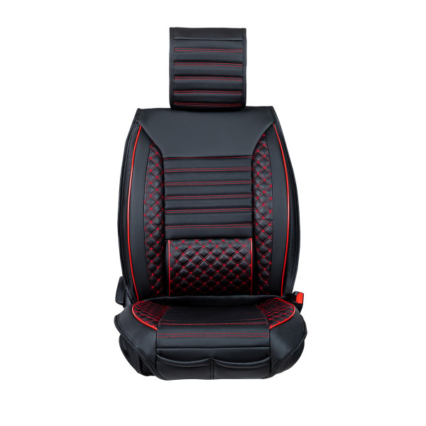 Sitzbezüge passend für Jeep Renegade ab 2014 in Schwarz/Rot Set Paris