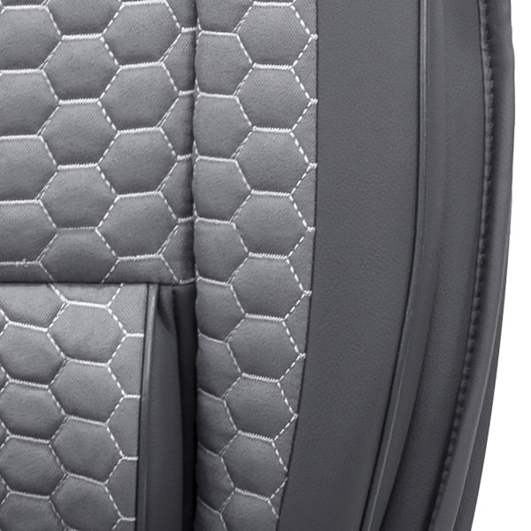 Sitzbezüge passend für Jeep Wrangler ab 2007 in Dunkelgrau 2er Set Wabendesign