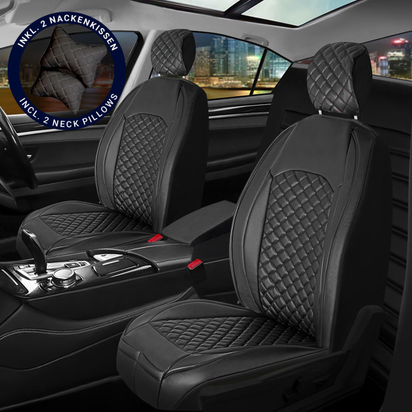Sitzbezüge passend für Mazda 2 ab Bj. 2003 in Schwarz Set New York
