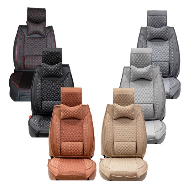 Sitzbezüge passend für Mercedes GLC ab Bj. 2015 2er Set Karodesign