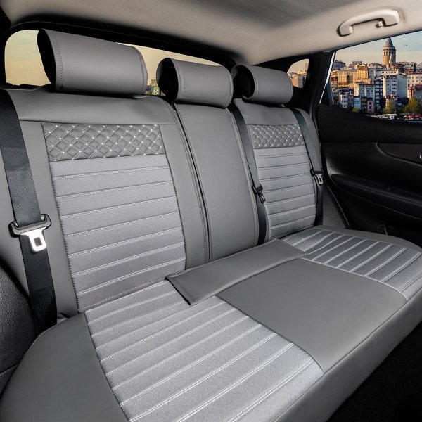 Sitzbezüge passend für Opel Ampera Bj. 2011-2019 in Dunkelgrau Set Paris