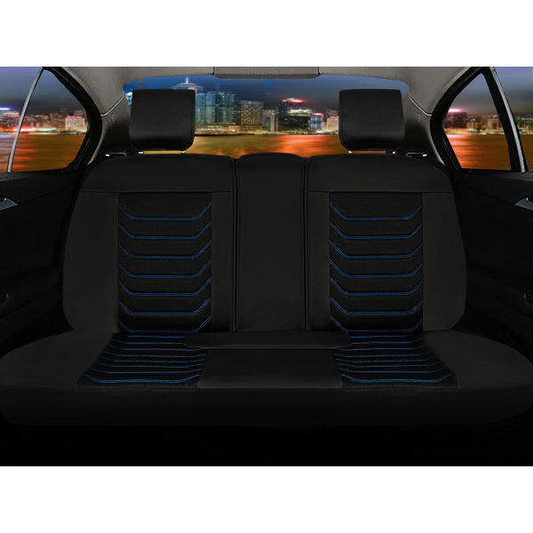Sitzbezüge passend für RAM 1500 ab 2018 in Farbe Schwarz/Blau Modell Dubai