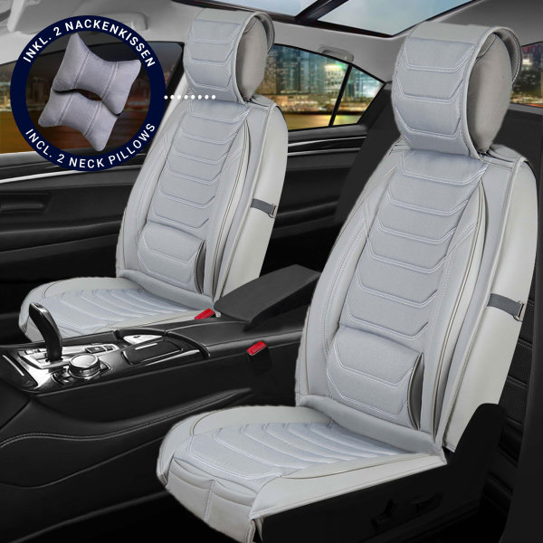 Sitzbezüge passend für Seat Leon ab Bj. 2005 in Grau Set Dubai