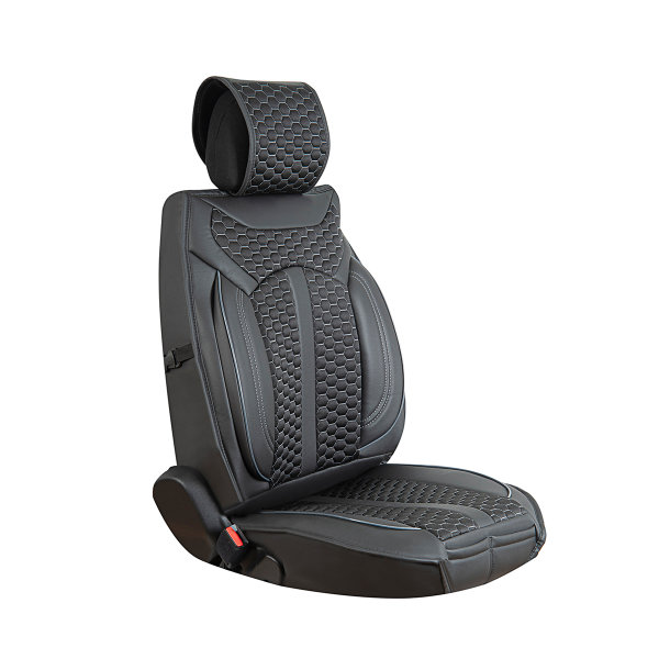 Sitzbezüge passend für Seat Leon ab Bj. 2005 in Schwarz Set Bangkok