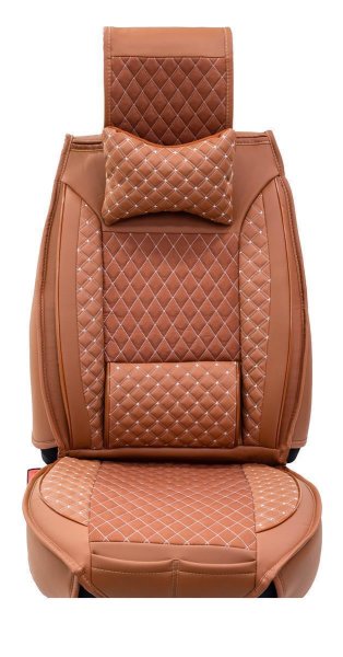 Sitzbezüge passend für Skoda Karoq ab 2017 in Zimt 2er Set Karodesign