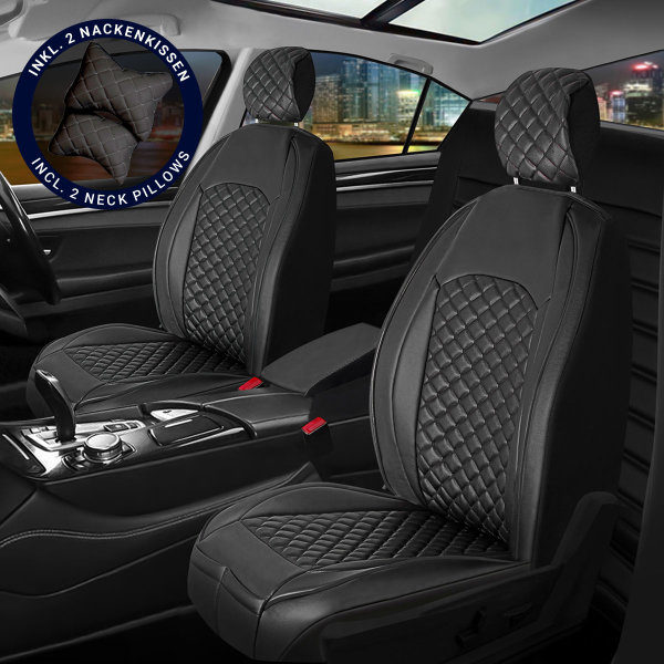 Sitzbezüge passend für VW Polo ab Bj. 2001 in Schwarz Set New York