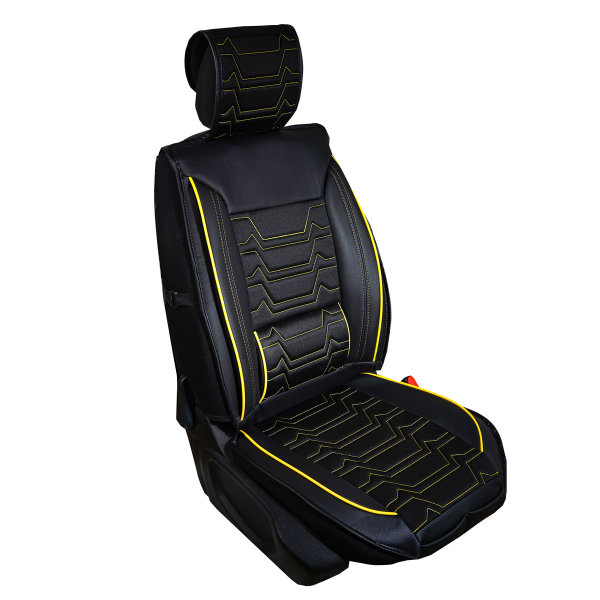 Sitzbezüge passend für Volvo S40 Set Nashville in Schwarz/Gelb