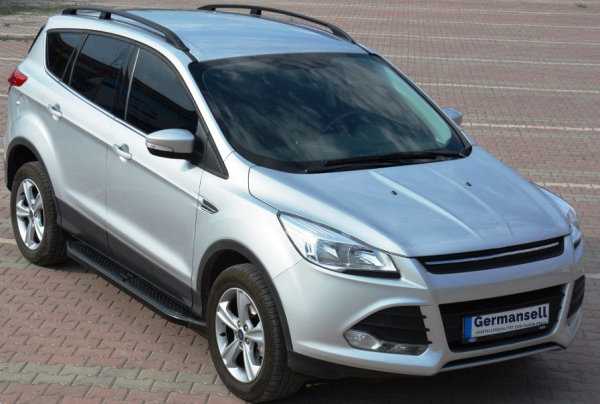 Trittbretter passend für Ford Kuga ab 2013-2016 Ares Schwarz mit TÜV