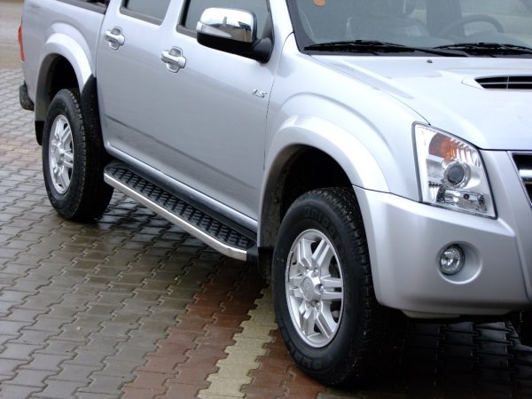 Trittbretter passend für Isuzu D-Max ab 2006-2012 Hitit Chrom mit TÜV