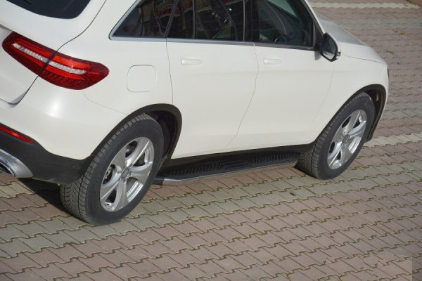 Trittbretter passend für Mercedes-Benz GLC ab 2015 Ares Chrom mit TÜV