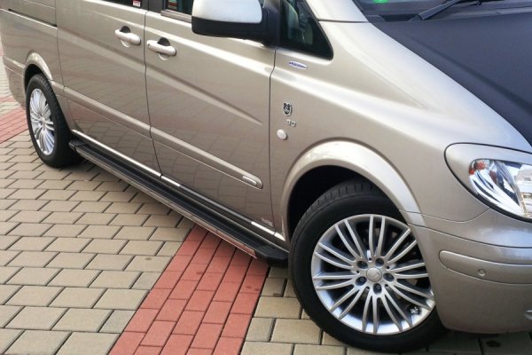 Trittbretter passend für Mercedes Vito Viano AMG Lang  2004-2014 Truva TÜV