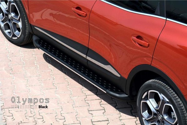 Trittbretter passend für Mitsubishi Outlander 2007-2012 Olympus Schwarz mit TÜV