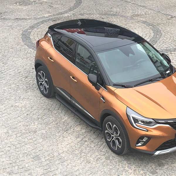 Trittbretter passend für Renault Captur ab Bj. 2019 Ares Schwarz mit TÜV