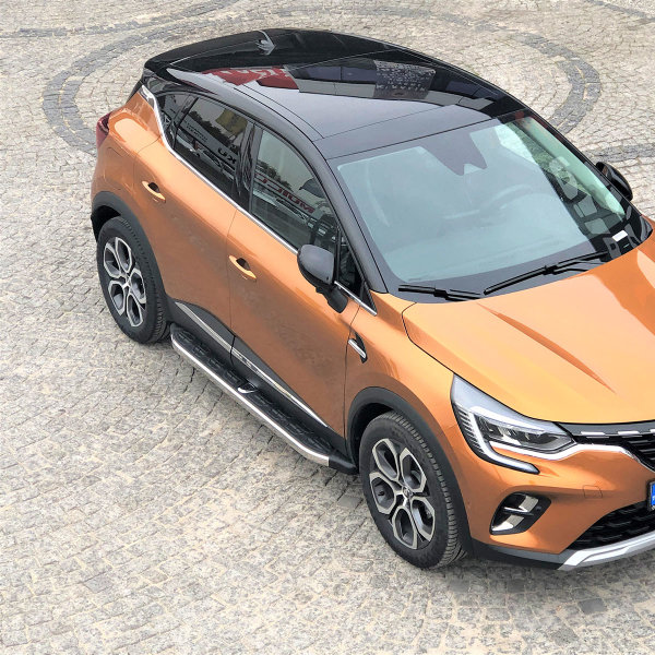 Trittbretter passend für Renault Captur ab Bj. 2019 Dakar Chrom mit TÜV