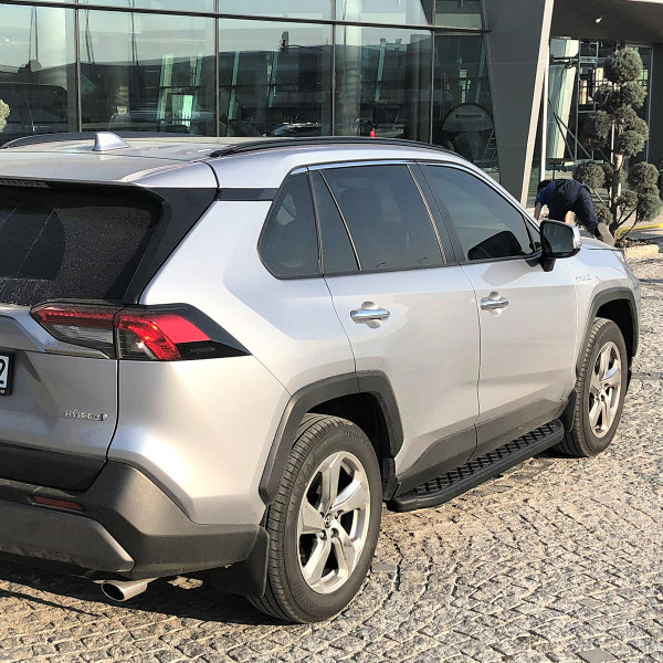 Trittbretter passend für Toyota Rav4 ab Bj. 2018 Hitit Schwarz mit TÜV