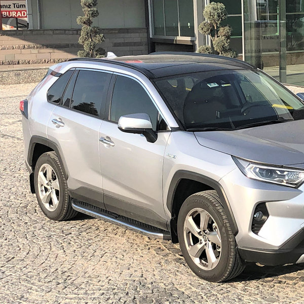 Trittbretter passend für Toyota Rav4 ab Bj. 2018 Ares Chrom mit TÜV