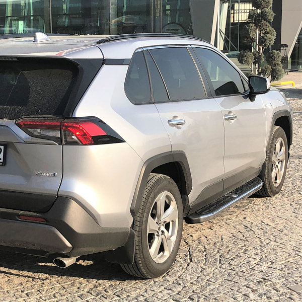 Trittbretter passend für Toyota Rav4 ab Bj. 2018 Dakar Chrom mit TÜV